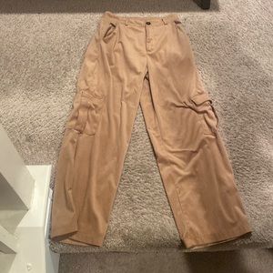 shein ezwear flap pocket cord pants, brand: shein, color: khaki